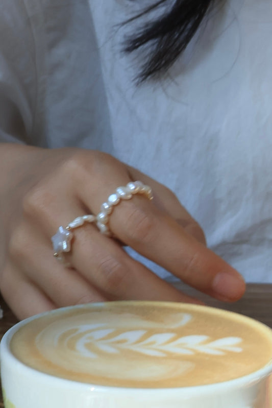 Little Star Pearl Ring