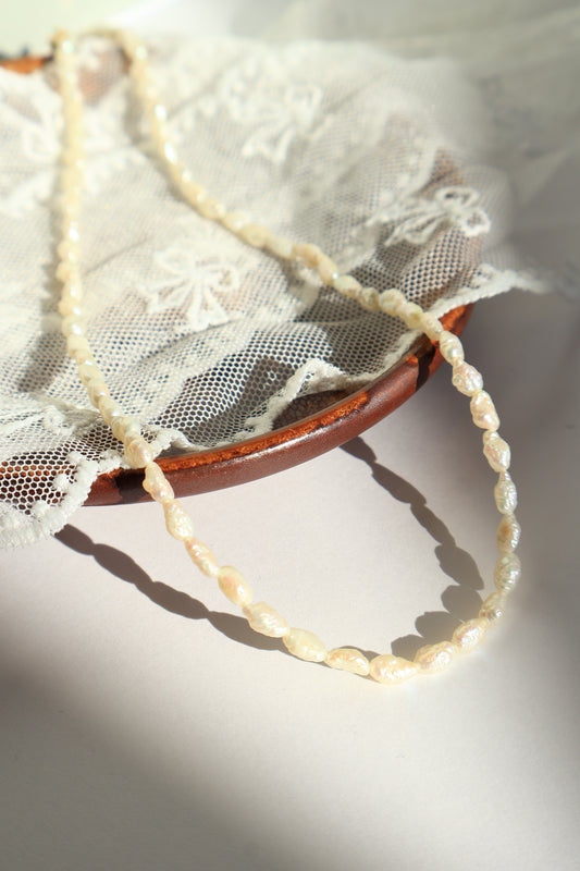 Everyday Pearl -- The  Keshi Pearl Necklace