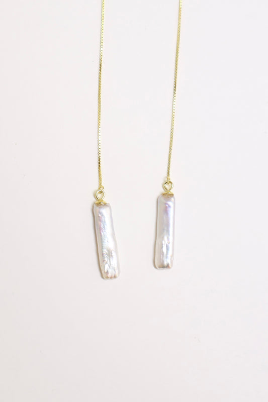 Drift Pearl Threader Earrings