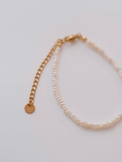 Curiosity - Dainty and Unique Irregular Freshwater Pearl Bracelet, Minimalist Jewelry