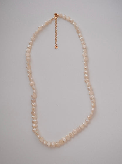 Curiosity - Elegant Freshwater Pearl Choker & Necklace, Handmade Irregular Baroque Pearl Necklace